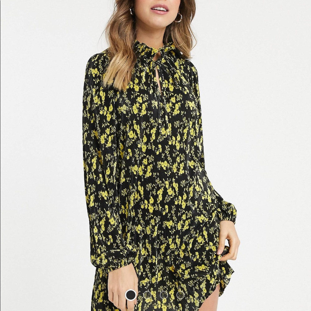ASOS PLISSE SMOCK DRESS